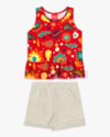 Conjunto Infantil Menina com Regata Estampada - Kely Kety - Tomato-4ed1f511-1519-4136-9947-dc2a00e918e9
