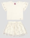 Conjunto Infantil Menina com Saia Tule e Blusa Kely Kety Branco-dd03bae9-2a4a-4943-9192-acf8ccb89b75