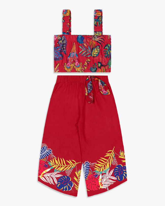 Conjunto Infantil Menina Cropped e Calça Pantacourt – Kely Kety - Carmim-0d59b938-bd4c-47a4-ae54-d10170bc1916