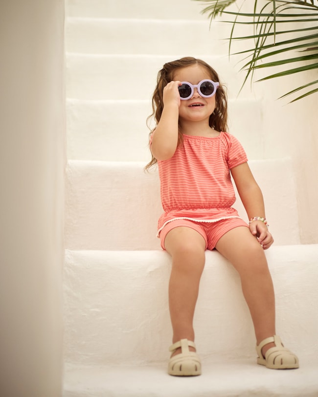 Conjunto Infantil Menina em Malha Listrado - Kely Kety - Mango-37bffb86-baf2-44b5-8c75-85137255d37f