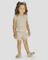 Conjunto Infantil Menina em Malha Listrado - Kely Kety - Tapioca-c4950da5-2805-4012-b3b3-1151fcd7301b