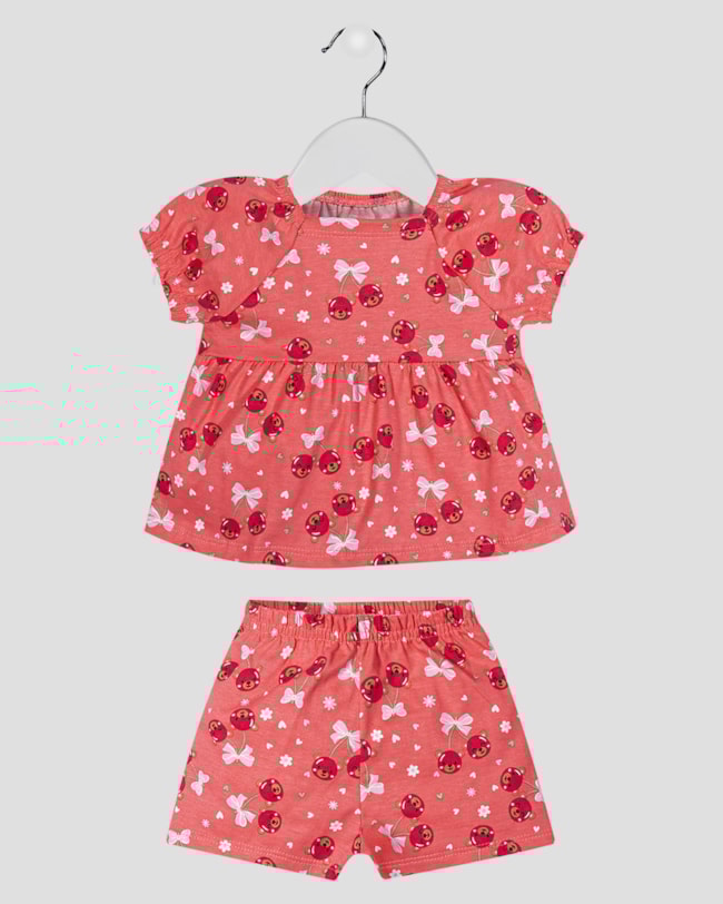 Conjunto Infantil Menina em Meia Malha Estampada Kely Kety Rosa-425f7398-aa89-492e-95aa-bde0c9ad5ce3