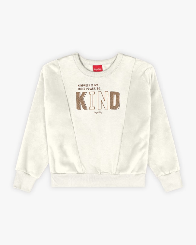 Conjunto Infantil Menina em Moletom e Pelúcia - Kely Kety - Natural-58006cbb-50fe-472f-8c8e-367173c747da