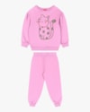 Conjunto Infantil Menina em Moletom Estampa Gatinho - Kely Kety - Rosa-48139335-35d6-4edf-b327-3223abfeeef4