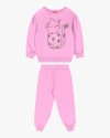 Conjunto Infantil Menina em Moletom Estampa Gatinho - Kely Kety - Rosa-846f6836-523a-4484-8aa7-f9ee71f33ef6