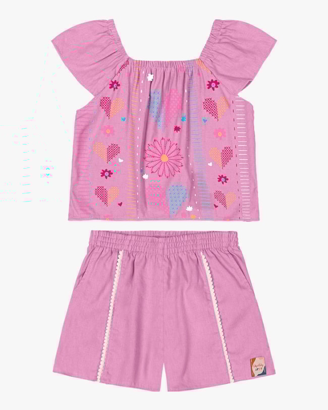 Conjunto Infantil Menina em Tecido Plano Kely Kety-165325d1-9f8d-4bab-a6fc-7e1c28b8e76a