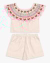 Conjunto Infantil Menina em Viscose Linho com Estampa - Kely Kety - Areia-10-250f2c81-d993-4706-b830-e147d9d57063