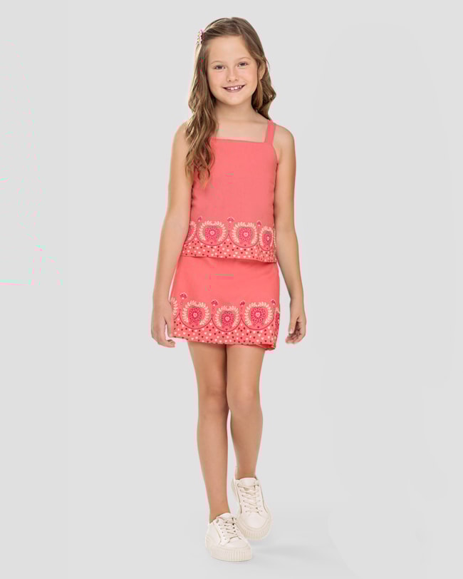 Conjunto Infantil Menina em Viscose Linho Kely Kety Rosa-148f7b6e-4ca2-4218-8b8b-b5b70e6bac1a