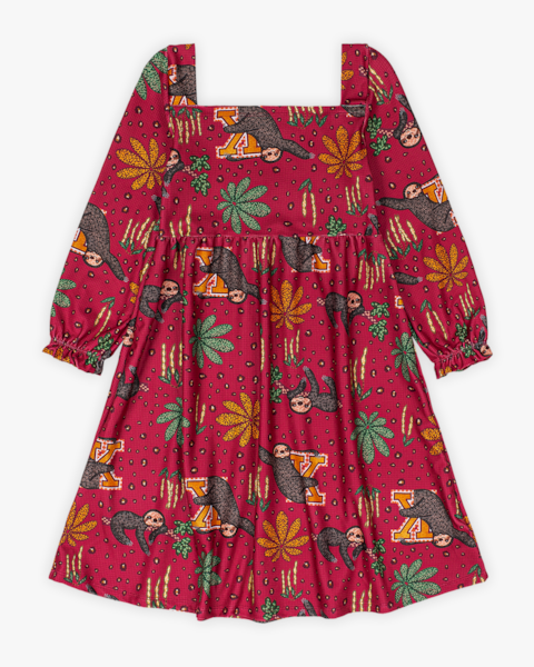 Conjunto Infantil Menina Estampado com Manga Longa - Kely Kety - Wine