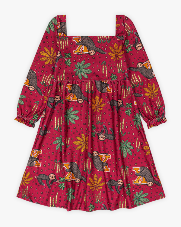 Conjunto Infantil Menina Estampado com Manga Longa - Kely Kety - Wine