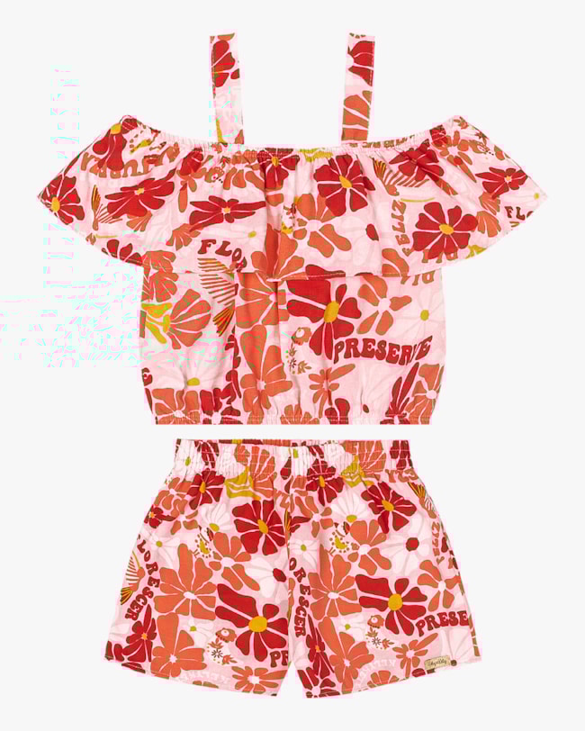 Conjunto Infantil Menina Estampado Flores Kely Kety 10 Sugar-ad73e18a-c8a7-4bb5-8e8a-abc77c46d49b