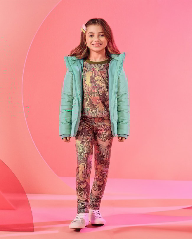 Conjunto Infantil Menina Estampado Kely Kety Verde-786aa780-9973-4344-9092-35c1bc44d75f