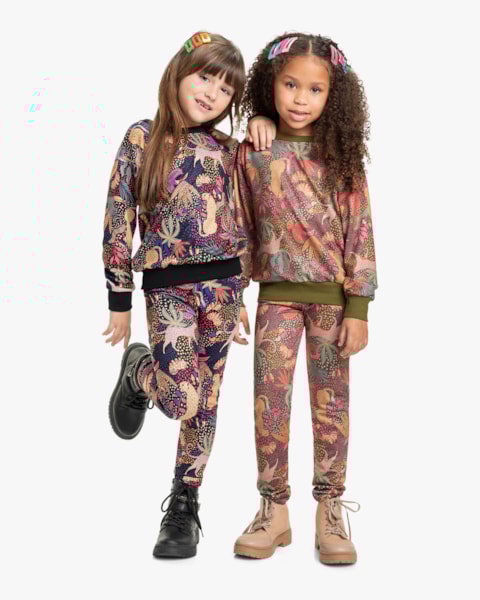 Conjunto Infantil Menina Estampado Kely Kety Verde