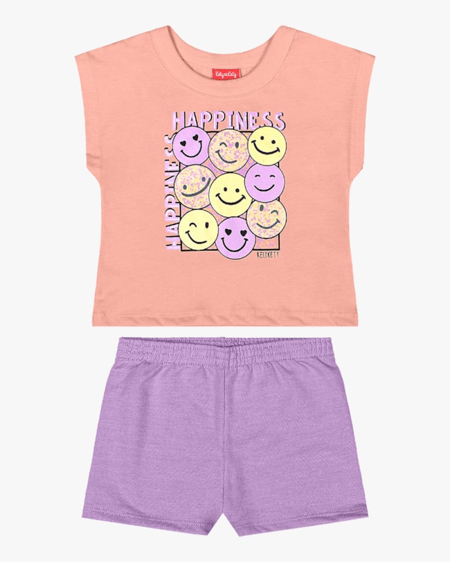 Conjunto Infantil Menina Felicidade Kely Kety-ccd4aa63-e9ee-4c3a-a714-1f8718b27ac3