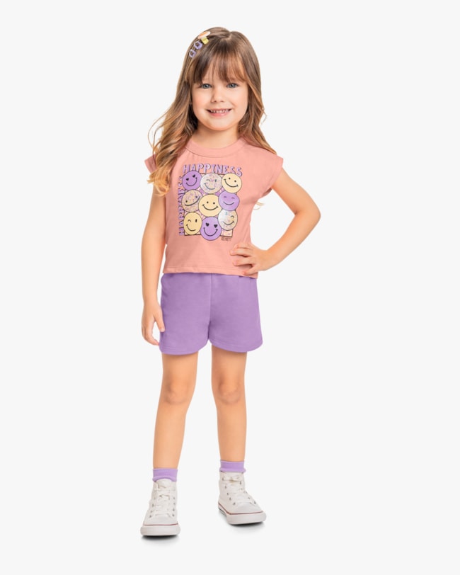 Conjunto Infantil Menina Felicidade Kely Kety-d16559d6-9b96-46fb-8f9d-10cd67d07451