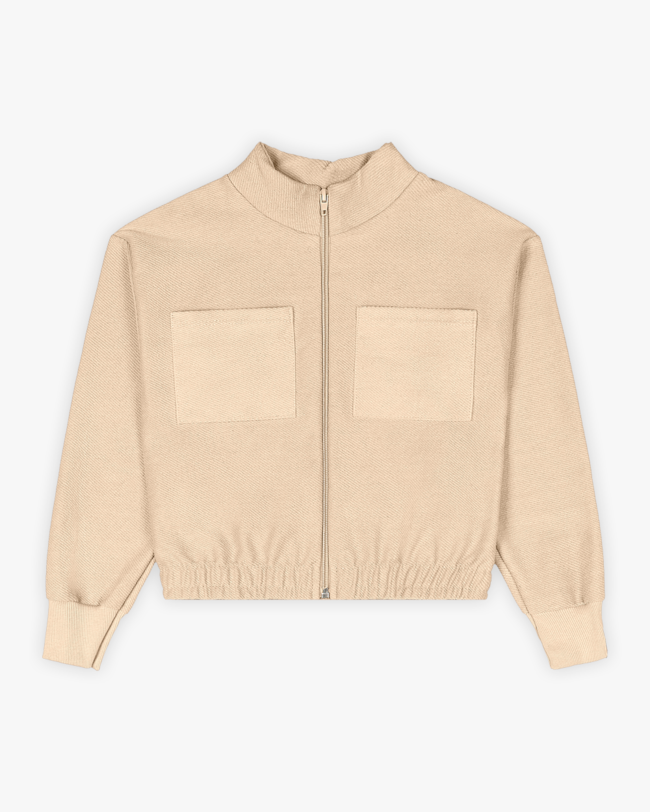 Conjunto Infantil Menina Jaqueta e Calça Wide Leg - Kely Kety - Deserto-a5637239-58cf-4a54-94f4-13cf2c3e3d66