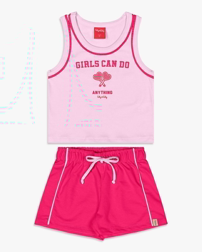 Conjunto Infantil Menina Regata e Shorts - Kely Kety - Astral-beba7b8e-2b1c-4d1c-9ae2-a5ee629e7443