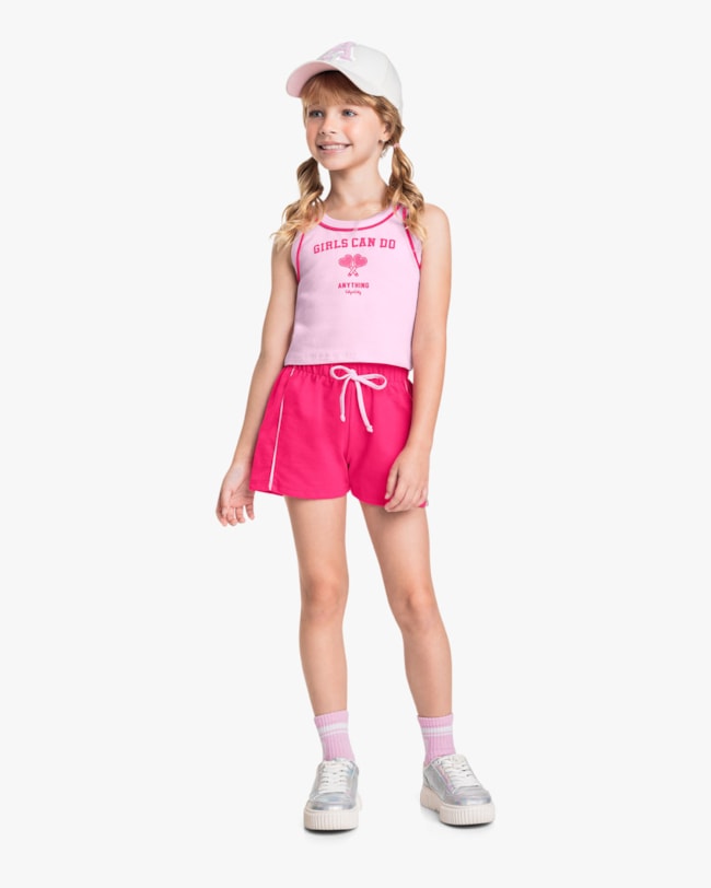 Conjunto Infantil Menina Regata e Shorts - Kely Kety - Astral-079e6feb-d917-4cfc-8651-743a12b2a606