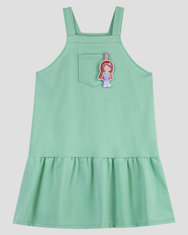 Conjunto Infantil Menina Salopete e Blusa Kely Kety Verde-3aed846c-c76a-4a18-8efc-46bcec834332
