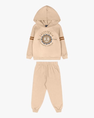 Conjunto Infantil Menino Blusa com Capuz e Calça - ReiRex - Deserto-01