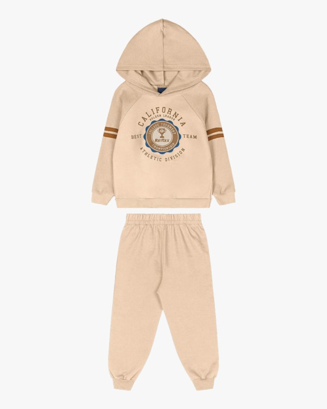 Conjunto Infantil Menino Blusa com Capuz e Calça - ReiRex - Deserto-2105a4c0-b4a3-4938-94fd-667442bdf923