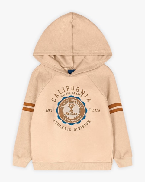 Conjunto Infantil Menino Blusa com Capuz e Calça - ReiRex - Deserto