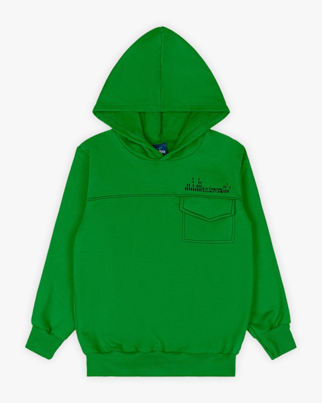 Conjunto Infantil Menino Blusão com Bolso e Calça - ReiRex - Verde-59174a3b-cdfd-4a16-bdd2-72ec93f2b9f7