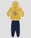 Conjunto Infantil Menino Blusão com Capuz e Calça - ReiRex - Amarelo-4fff46e5-f4ce-413c-85c8-5335f17576d2