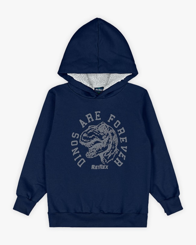 Conjunto Infantil Menino Blusão com Capuz e Calça - ReiRex - Azul-20e2290a-f355-4dbb-ad85-d7a1251e0ffc