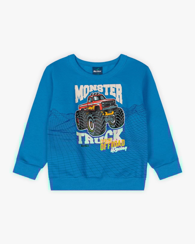 Conjunto Infantil Menino Blusão com Estampa e Calça - ReiRex - Blue-27d7ac8e-d1d5-46bb-9a96-8fd1d2966a45