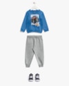 Conjunto Infantil Menino Blusão com Estampa e Calça - ReiRex - Blue-196fb6df-7c8a-4f2d-96de-660caae95a64