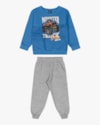 Conjunto Infantil Menino Blusão com Estampa e Calça - ReiRex - Blue-1ddd4eb2-f416-4dc7-aeb0-9a1742e0522f