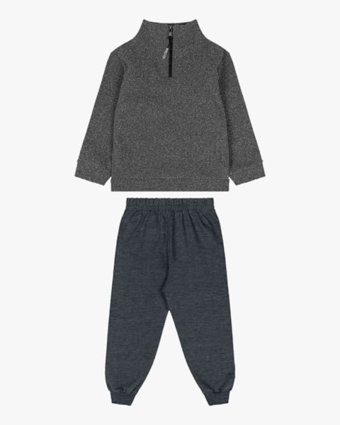 Conjunto Infantil Menino Blusão com Zíper e Calça Moletom - ReiRex - Iron