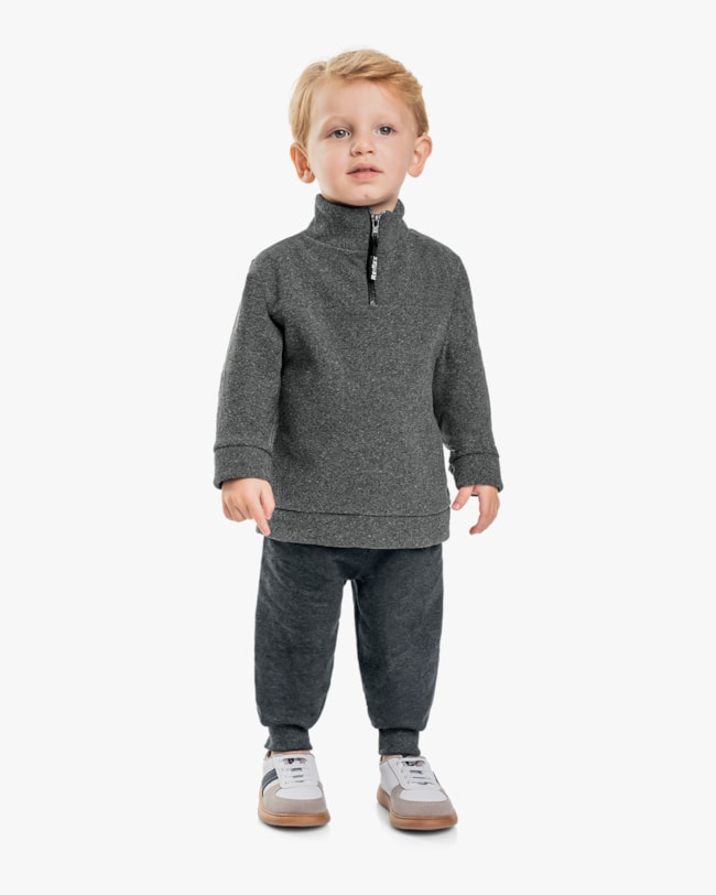 Conjunto Infantil Menino Blusão com Zíper e Calça Moletom - ReiRex - Iron-3caa717d-07f2-410f-9131-eb289714ee9d