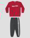 Conjunto Infantil Menino Blusão e Calça Moletom - ReiRex - Vermelho-6de36e67-77f7-4a18-a7a4-ecc6464df904