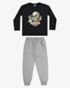 Conjunto Infantil Menino Blusão Estampado e Calça ReiRex - Preto-1a37674c-90f9-4823-b180-a98e3a465cdc