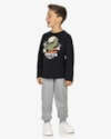 Conjunto Infantil Menino Blusão Estampado e Calça ReiRex - Preto-ccbf1759-9c55-476c-9216-f7cf8a1ad427