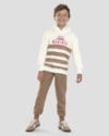 Conjunto Infantil Menino Blusão Listrado e Calça - ReiRex - Branco-b0afd7dc-c961-43db-8fa0-18fce78ce462