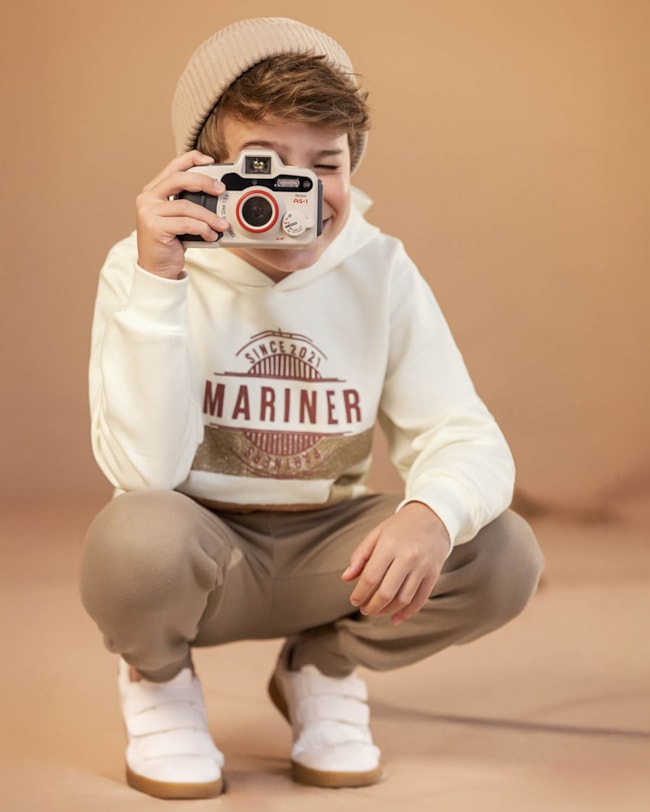 Conjunto Infantil Menino Blusão Listrado e Calça - ReiRex - Branco-e0181146-0916-448f-8969-71e22eba9d4e