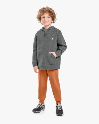 Conjunto Infantil Menino Blusão Moletom com Capuz e Calça - ReiRex - Iron -10