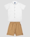 Conjunto Infantil Menino Camisa e Bermuda em Linho ReiRex Branco-c0b6d65e-05d1-49ed-aa2f-993121eab1a2