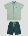 Conjunto Infantil Menino Camisa e Bermuda ReiRex Verde-ddc815cd-ebc7-42a2-9255-cbc12f37958c