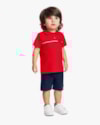 Conjunto Infantil Menino Camisa Polo e Bermuda - ReiRex - Tomato-c86b2b91-4b48-4f31-8e5a-96153a728235