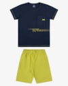 Conjunto Infantil Menino Camiseta com Bolso e Bermuda - ReiRex - Oxford-023c6002-77fa-49fc-8290-acf0ef81168d