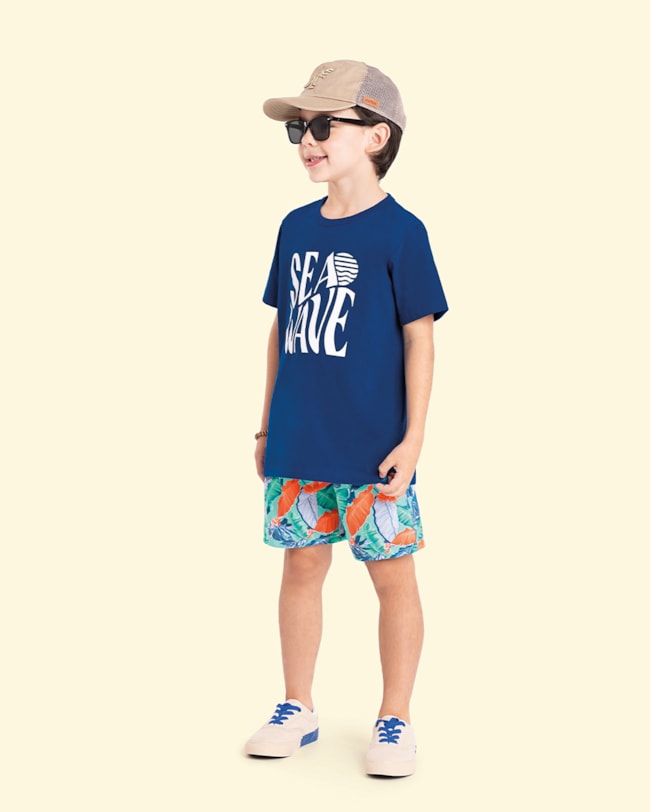 Conjunto Infantil Menino Camiseta e Bermuda ReiRex-a377c02c-b7bc-4a91-9560-83ce2346a764