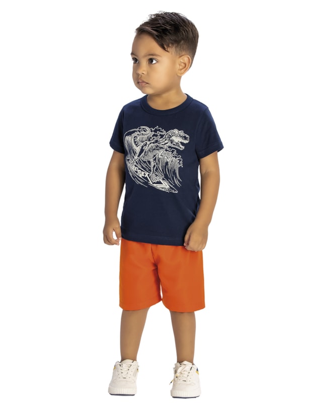 Conjunto Infantil Menino Camiseta e Bermuda ReiRex-ac6df067-b7ad-4e96-a0a2-23c6a7255465