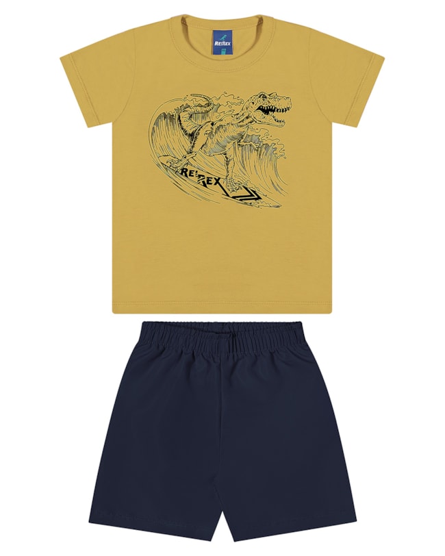 Conjunto Infantil Menino Camiseta e Bermuda ReiRex-b212c925-c072-4a22-a975-404f1fcfac1e