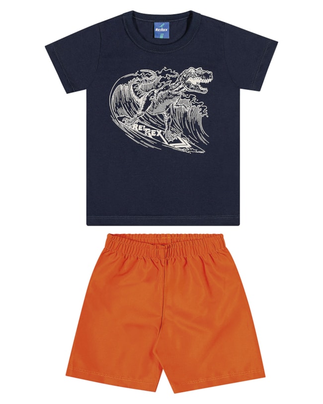 Conjunto Infantil Menino Camiseta e Bermuda ReiRex-110affa7-3c8a-4daf-b427-9880b8354f53