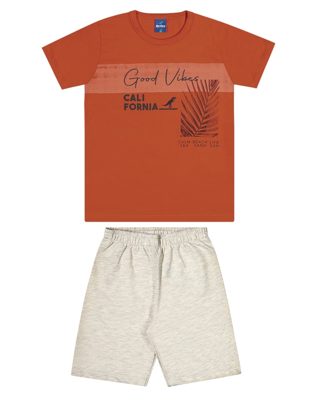 Conjunto Infantil Menino Camiseta e Bermuda ReiRex-a9ba8706-2000-4ddc-84f8-501c71940c3d