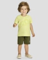 Conjunto Infantil Menino Camiseta Estampa Dino e Bermuda - ReiRex - Matcha-f5c3ca69-9c64-435e-8dcc-c0a28e467f8d